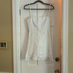 Reformation white linen mini dress